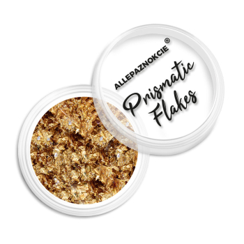 Nail Art Prismatic Flakes Gold